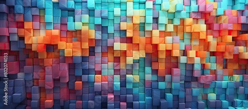 Vibrant abstract background with colorful squares