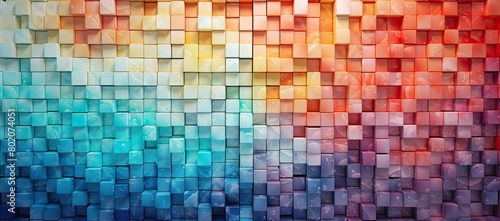 Multicolored background with varied squares