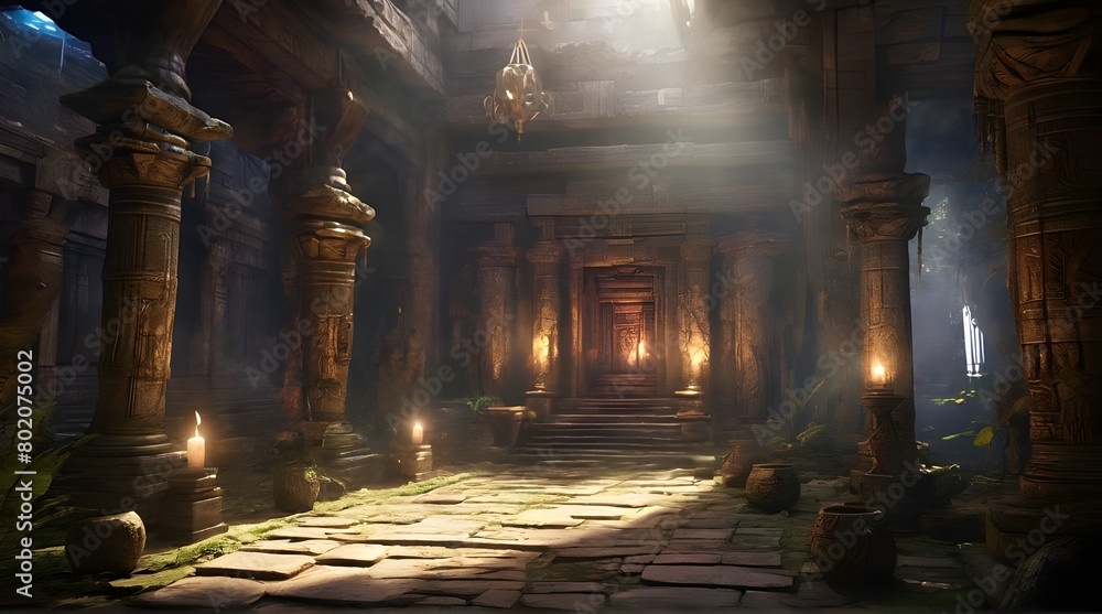 Fototapeta premium Beautiful interior of the Temple of Dendera or the Temple of Hathor. Egypt, Dendera, Ancient Egyptian temple near the city of Ken.Temple of DenderaWat Arun Temple at sunset in Bangkok, Thailand