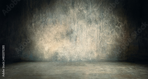 Ruined wall and internal floor illuminated in the center, as a background.