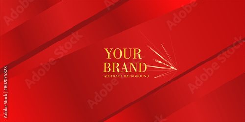 Contemporary technology cover design. Luxury background with red line pattern (guilloche curves). Premium red vector tech backdrop for business, digital certificate, formal template
