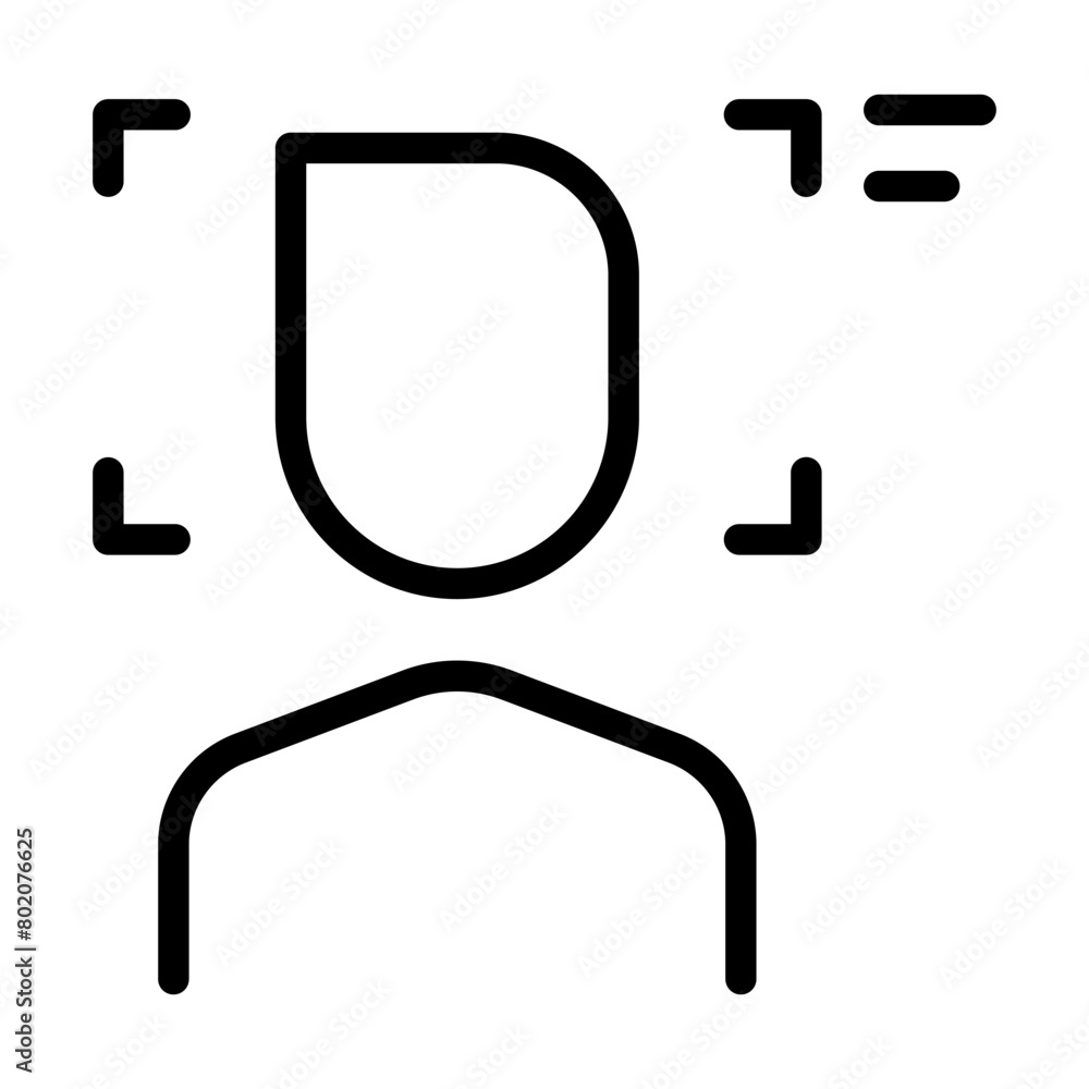 Face detection icon Face detection icon