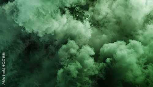 A mysterious green smoke background with toxic fog elements, ideal for dramatic or thematic representations in sports, environmental, or hazardous scenarios