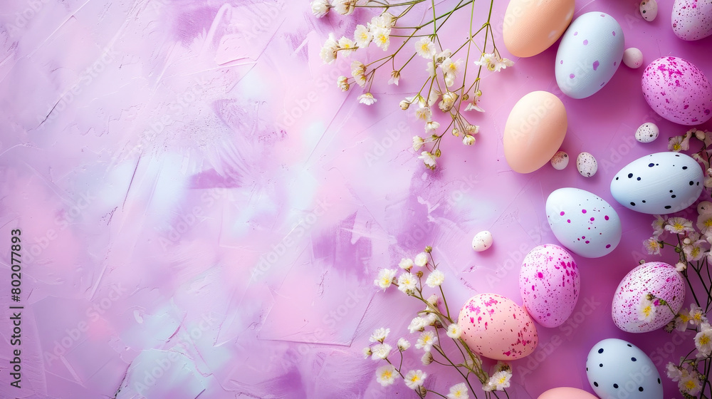 Easter Celebration Background with Lila Color Frame and Copy Space
Easter Celebration Background with Lila Color Frame and Copy Space
