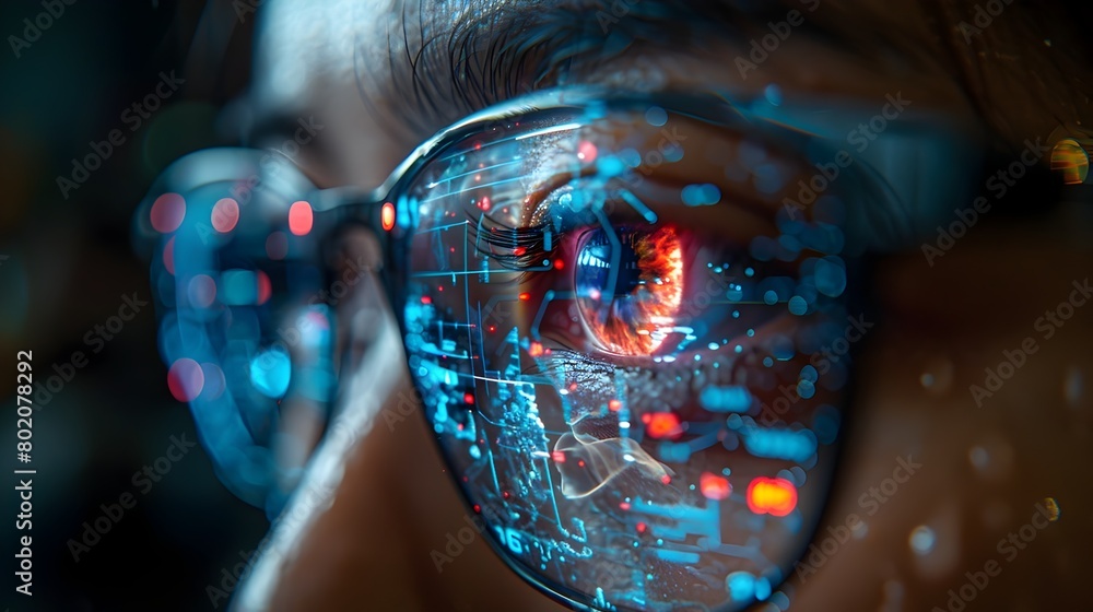 Futuristic Medical Visualization of Cornea and Obesity Diagnosis Futuristic Medical Visualization of Cornea and Obesity Diagnosis