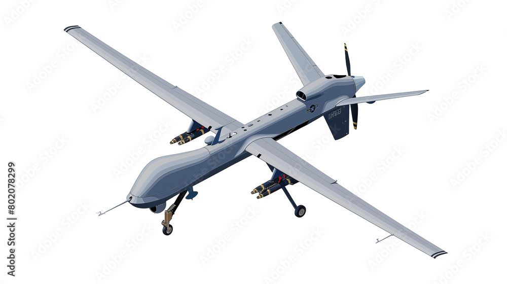 cut out 3d isometric view of a military drone isolated on transparent background cut out 3d isometric view of a military drone isolated on transparent background