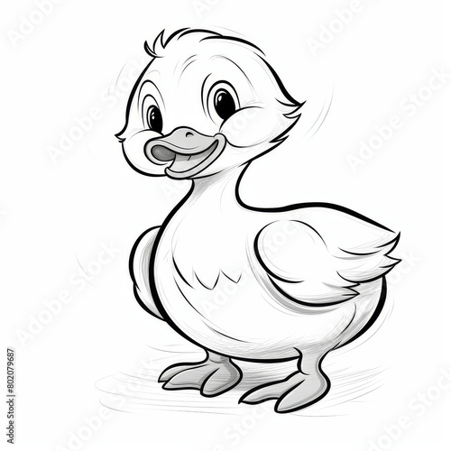 Playful Duckling Illustration