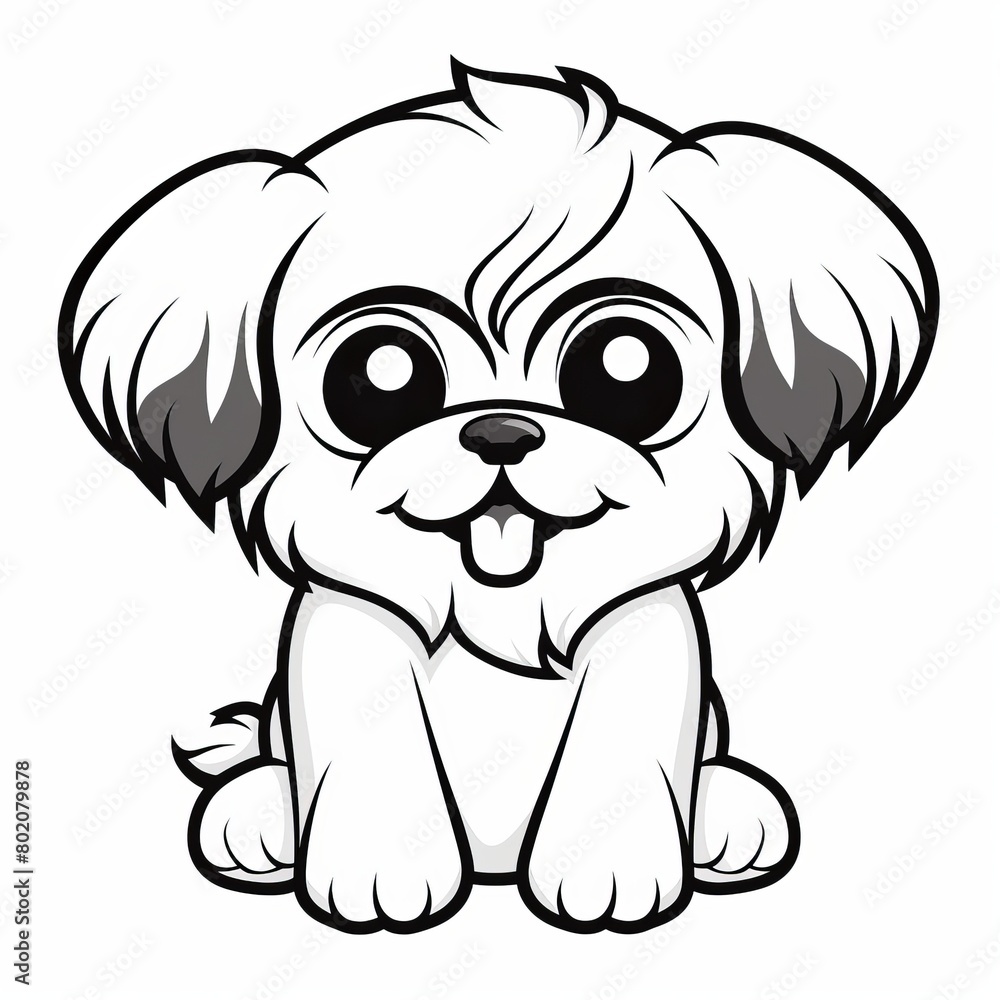 Fototapeta premium Cute and Simple Coloring Page