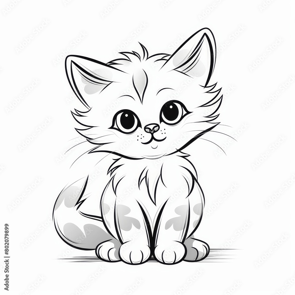 Obraz premium Loving Kitten Sketch