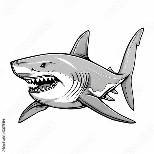 Terrifying Shark Illustration