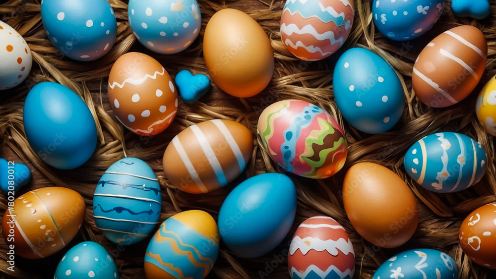 Bright Easter eggs and spring flowers on green grass outdoors
Bright Easter eggs and spring flowers on green grass outdoors