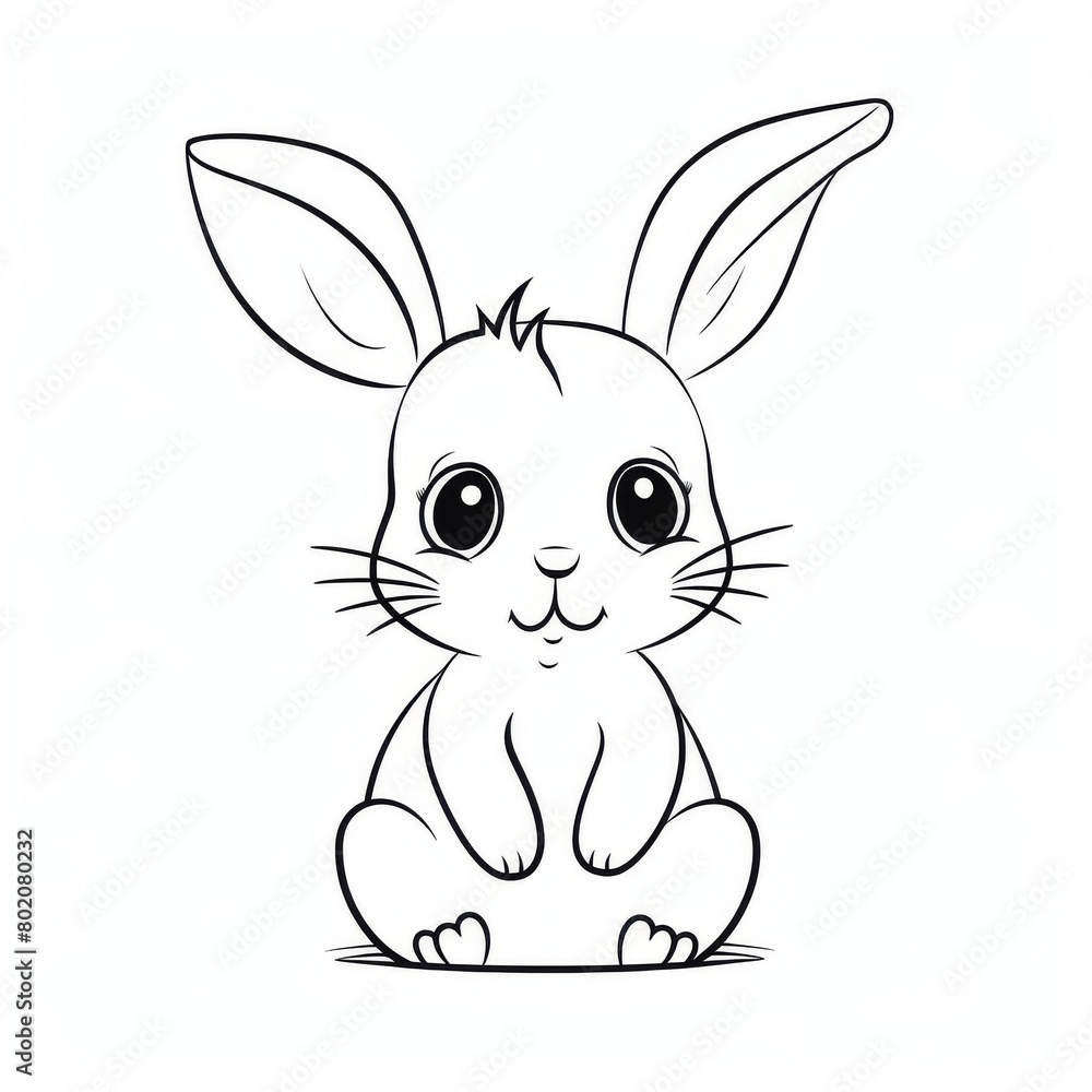 Fototapeta premium Adorable Rabbit Drawing