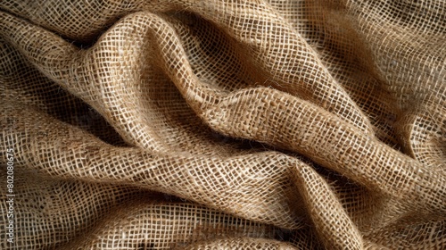 Coarse burlap in a natural oatmeal color brings a rustic and earthy feel to your background.