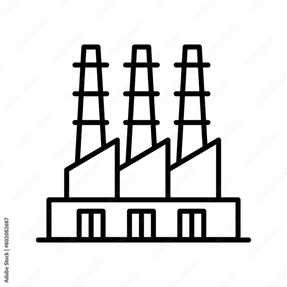 Industry, factory icon