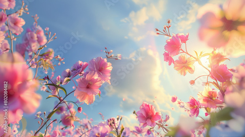 Blooming Splendor  Hyper-realistic Spring Flowers. Generative AI