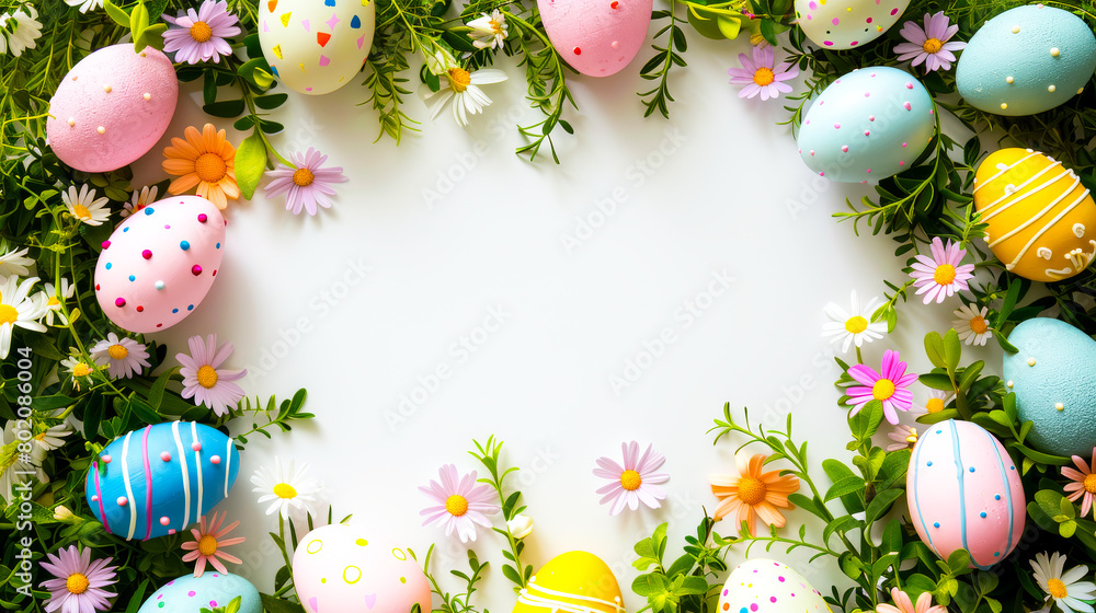 Bright White Easter Greeting Background with Frame
Bright White Easter Greeting Background with Frame