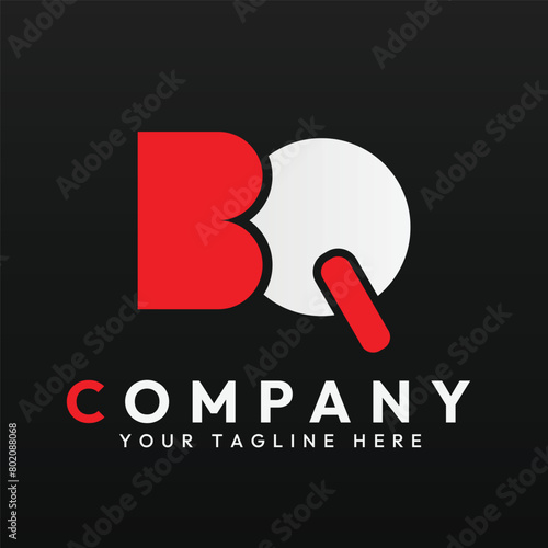 Logo vector template of letter B and Q