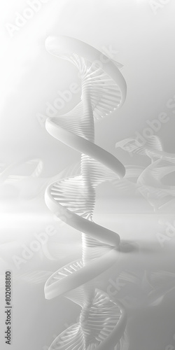 Título Estrutura de DNA em estilo minimalista e limpo photo
