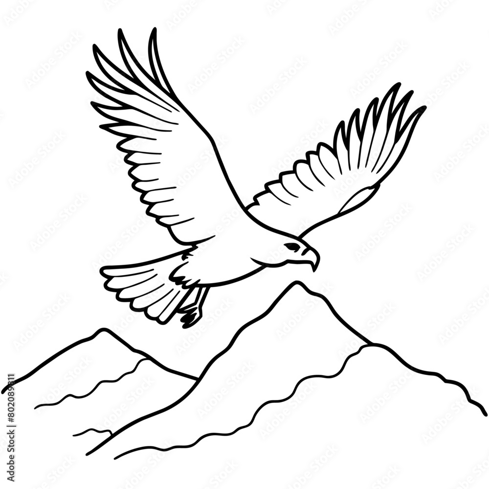 Eagle Coloring book page illustration (8) Eagle Coloring book page illustration (8)