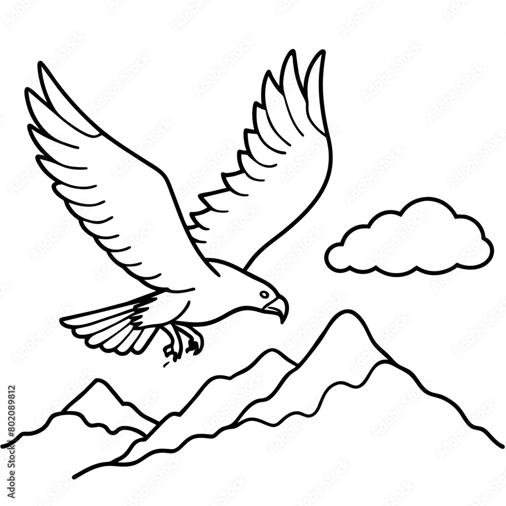 Eagle Coloring book page illustration (9) Eagle Coloring book page illustration (9)