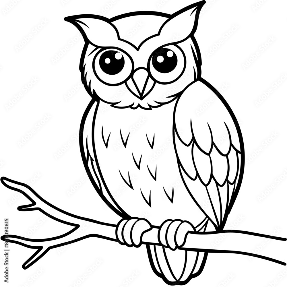 owl coloring book page (12)