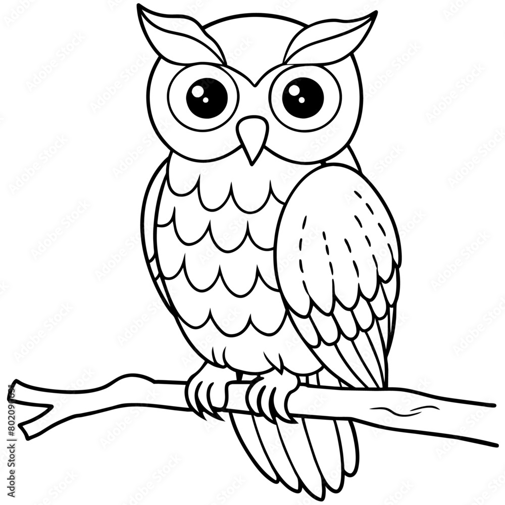 owl coloring book page (13)