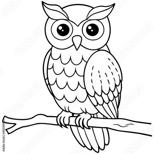 Obraz na płótnie owl coloring book page (13) w salonie