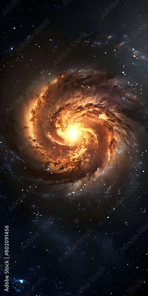 Galáxia com nebulosas em espiral
