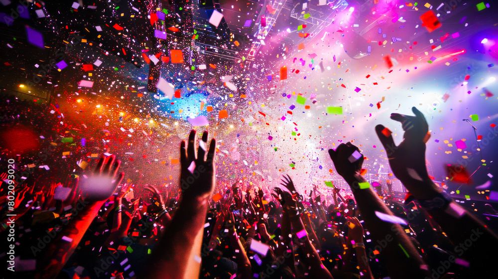 Dynamic Crowd at Concert with Raised Hands and Stage Lights
Dynamic Crowd at Concert with Raised Hands and Stage Lights