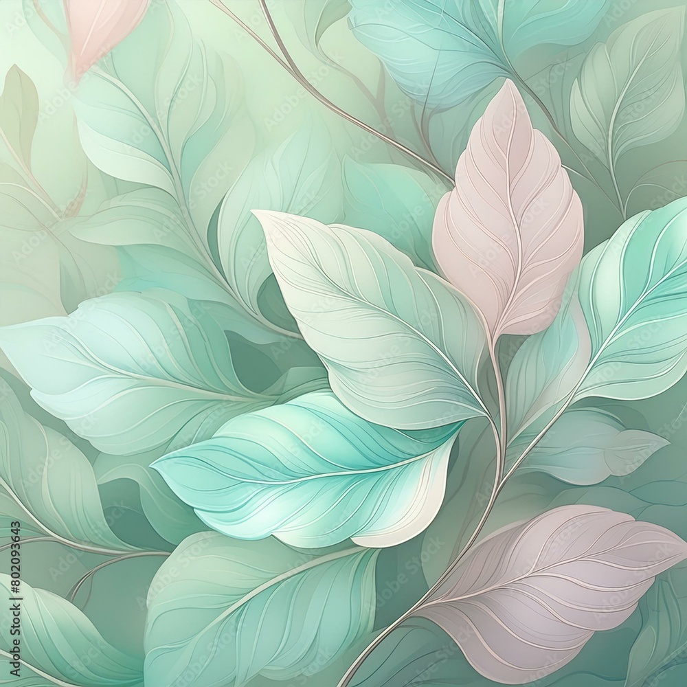 삽화에 그린 나뭇잎