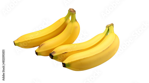 a group of bananas on a white background