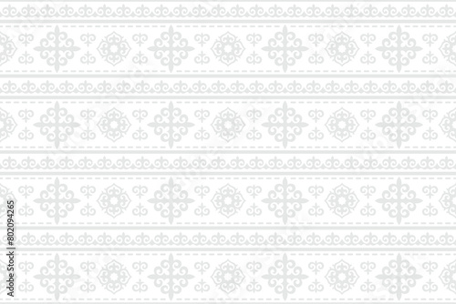 Ethnic background on the theme of Kazakh national ornament, light gray, seamless pattern, vector design photo