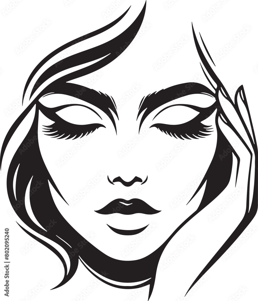 Women Beauty Face Silhouette Vector Illustration Women Beauty Face Silhouette Vector Illustration