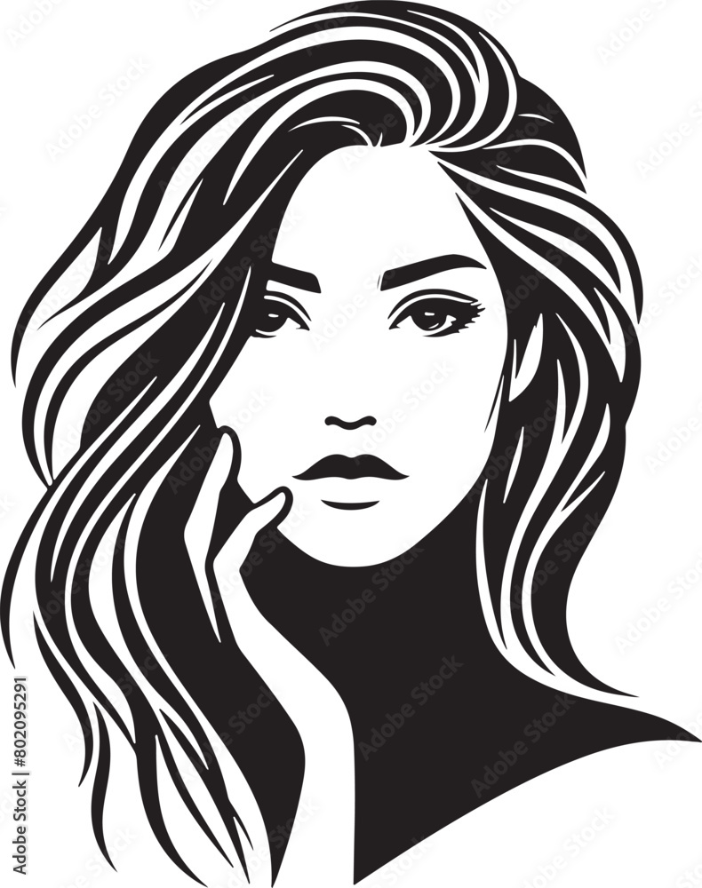 Women Beauty Face Silhouette Vector Illustration Women Beauty Face Silhouette Vector Illustration