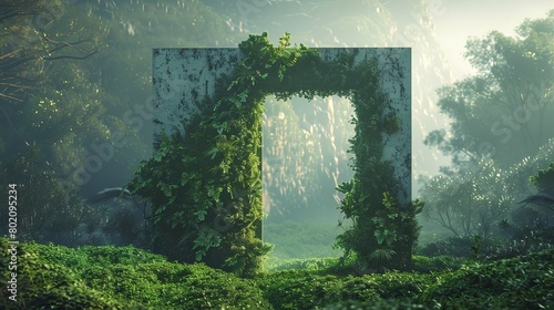 An abstract opening door to the nature. 