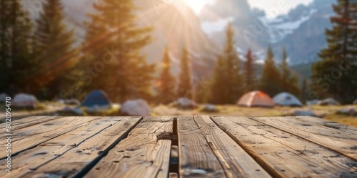 Mountain Camping Inspiration Background Generative AI