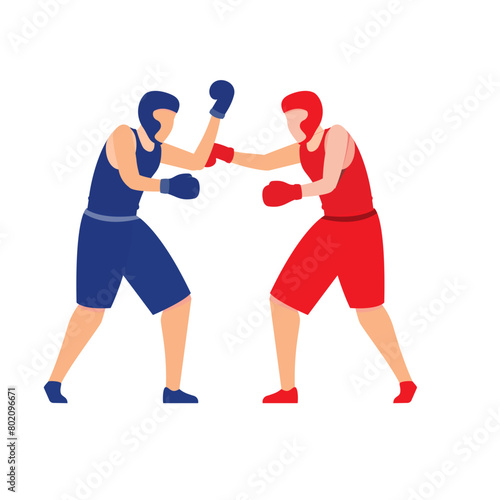 Boxers fighting 