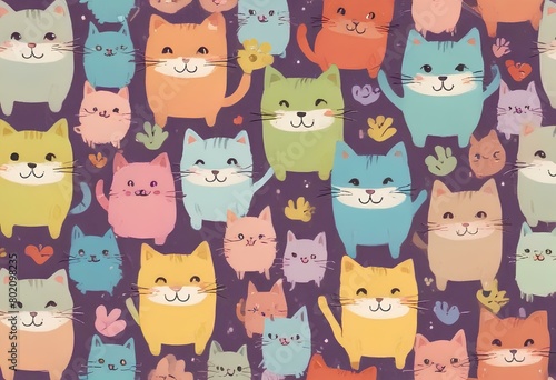 Cute colorful kittens wallpaper