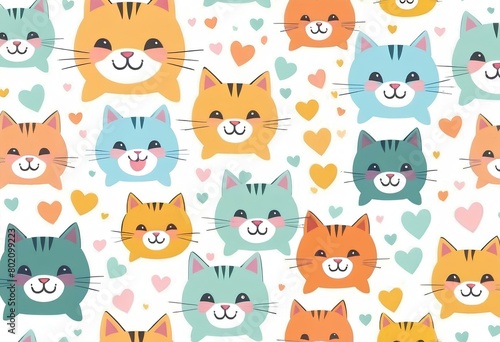 a wallpaper with a blue and pink cat on it 