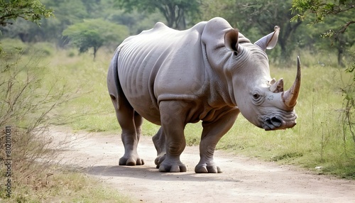 A Rhinoceros In A Wildlife Sanctuary