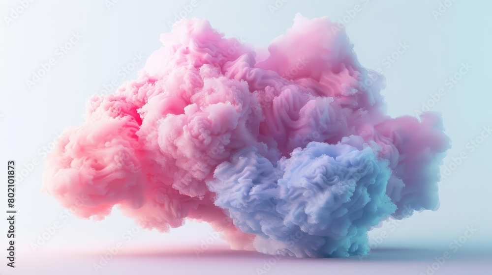 Imagine a 3D render of a small, fluffy cloud, designed in a minimal style with subtle pastel shades that seem almost futuristic, Sharpen isolated on white background Imagine a 3D render of a small, fluffy cloud, designed in a minimal style with subtle pastel shades that seem almost futuristic, Sharpen isolated on white background