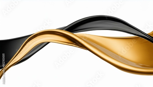 Golden Elegance: Luxurious Liquid Swirls on White" "Opulent Noir: Dynamic Gold and Black Fluid Splashes in 3D wave, vector, design, line, illustration, wallpaper, backdrop, background 