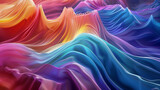 Marvel at the seamless fusion of colors, gracefully undulating in a vibrant gradient wave.