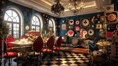 Surreal Alice in Wonderland Tea Party Room