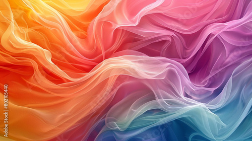 Marvel at the seamless fusion of colors, gracefully undulating in a vibrant gradient wave.