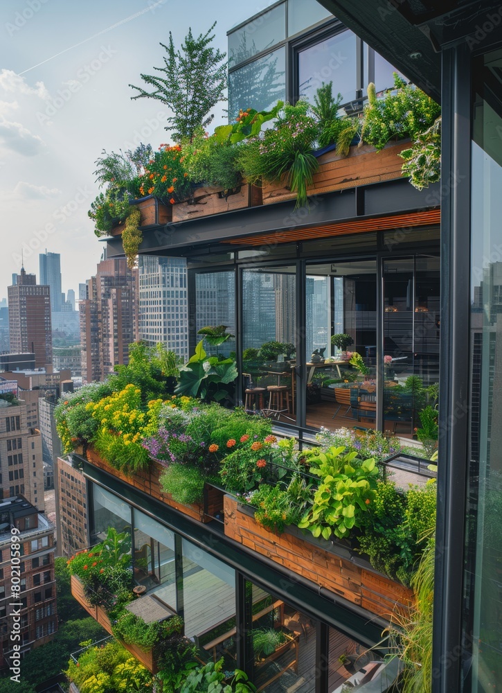 Luxurious Green Terraced Building