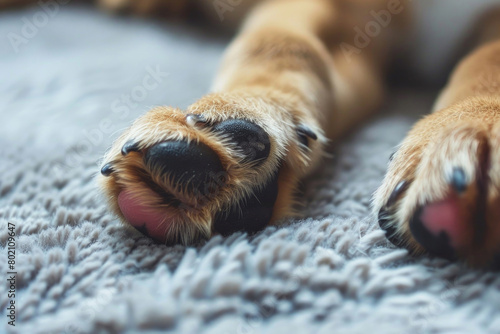 A puppy's paw pads up close © Venka