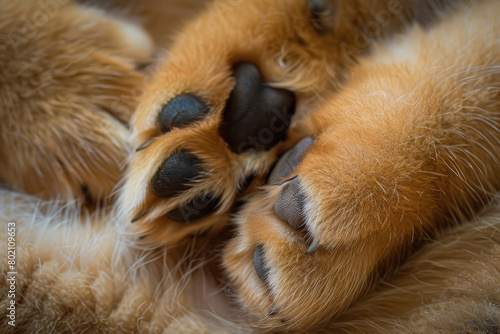 A puppy's paw pads up close © Venka