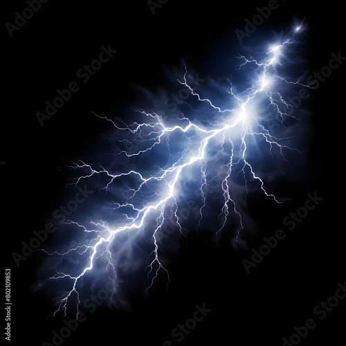 Wallpaper Mural Vector lightning, lightning png, thunderstorm, lighting. Natural phenomenon, light effect on white background Torontodigital.ca