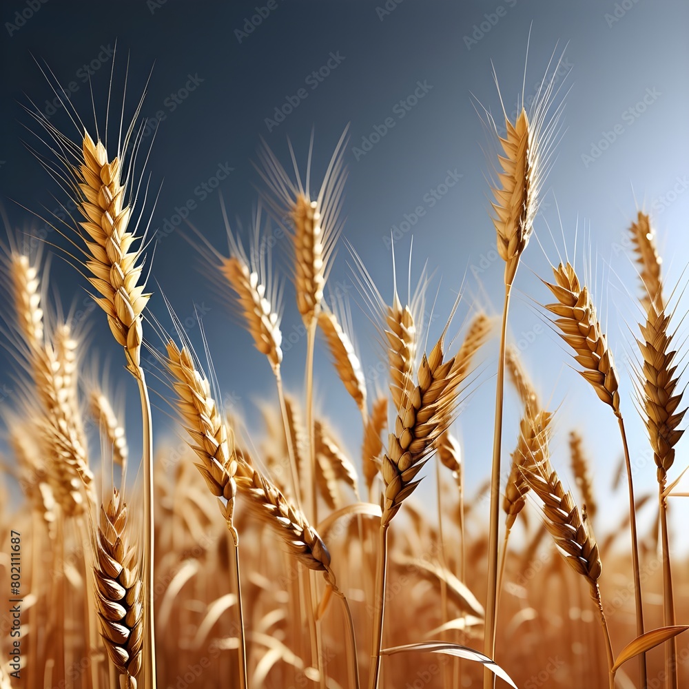 a wheat field border isolated on transparent background
